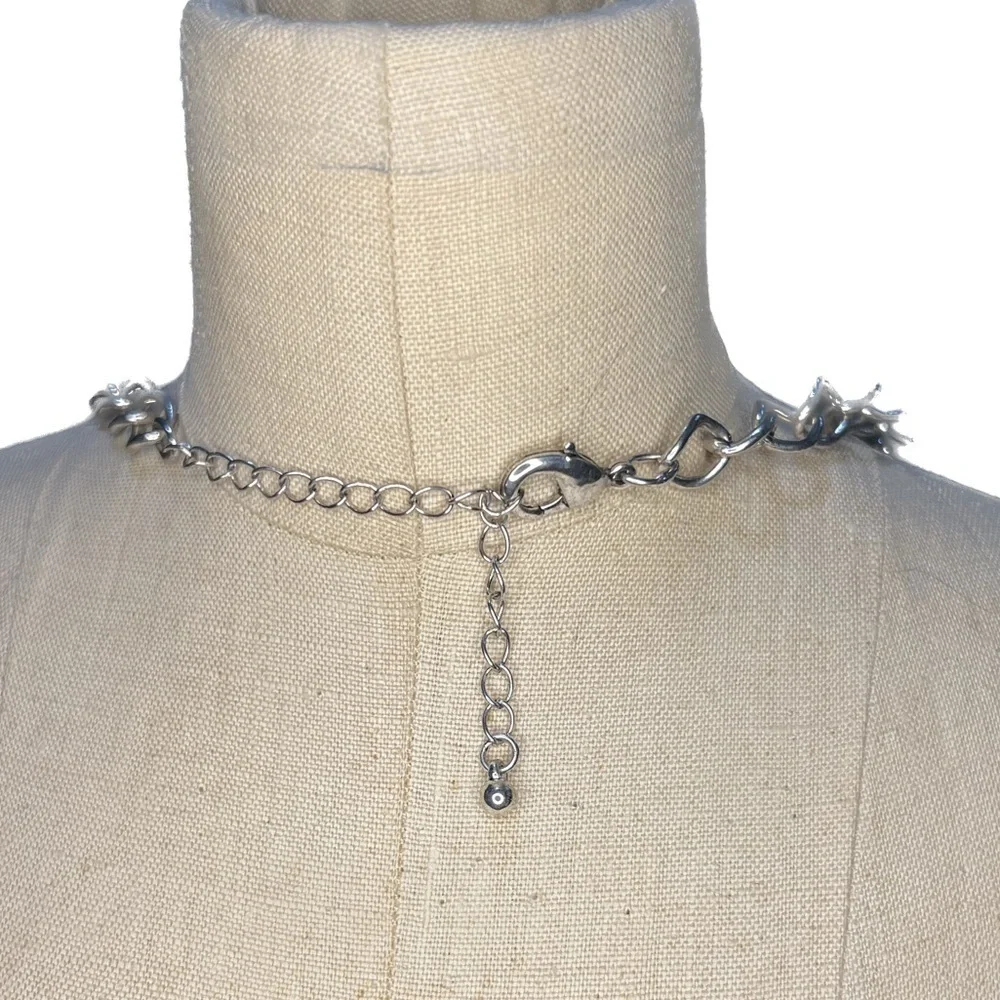 Needlepoint Southwest Silver Necklace INSPIRED